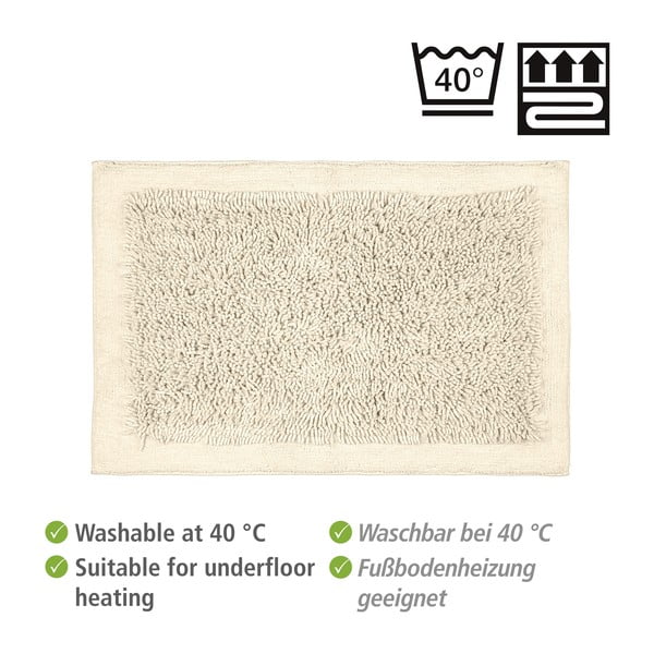 Krem tekstilna kupaonska prostirka 60x90 cm Sidyma - Wenko-image-4