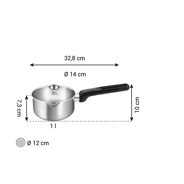 Tava za umake od nehrđajućeg čelika prikladna za indukcijsko kuhalo 1 l Brava – Tescoma-image-3