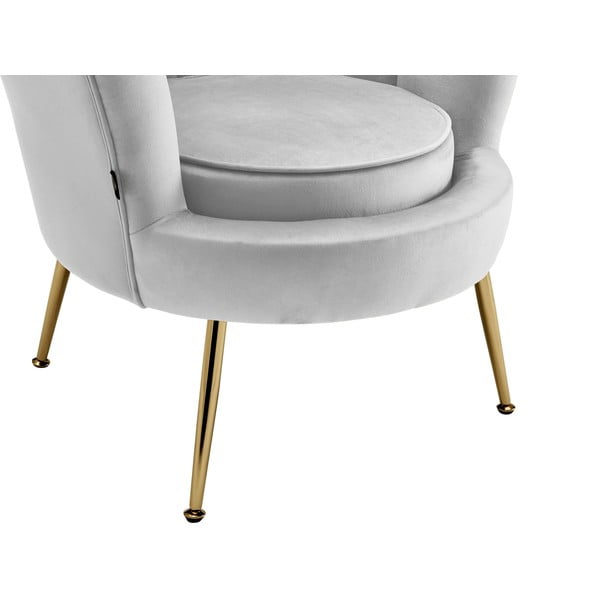 Svijetlo siva baršunasti fotelja Kelsey – Støraa-image-4