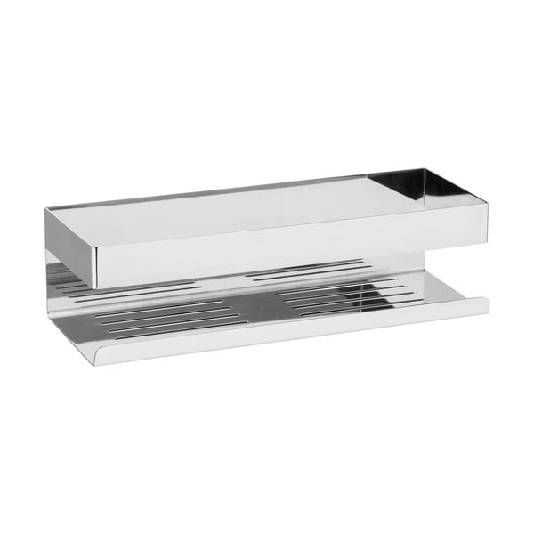 Samoljepljiva kupaonska polica od nehrđajućeg čelika u sjajno srebrnoj boji Genova – Wenko-image-1