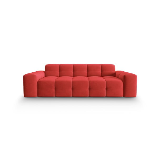 Crvena baršunasta sofa 222 cm Kendal - Micadoni Home