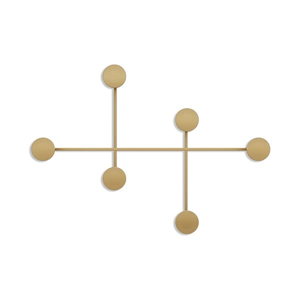 Metalna zidna vješalica u zlatnoj boji Dama-A – Kalune Design