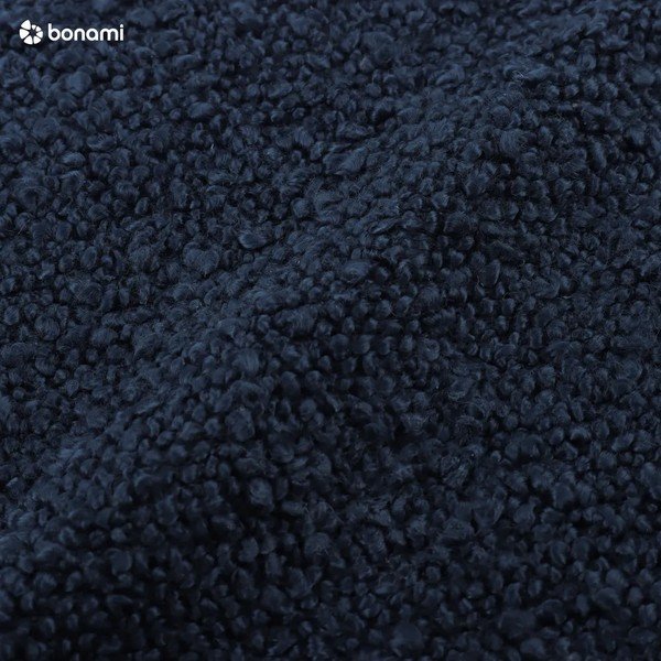 Tamno plava fotelja od bouclé tkanine Poppy – Micadoni -image-3