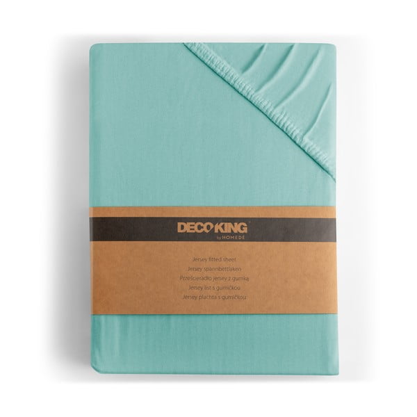 Tirkizna plahta s gumom od jeseya 160x200 cm Amber – Restilo-image-4