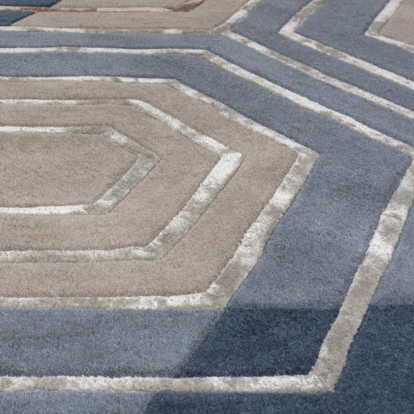 Plavi vuneni tepih Flair Rugs Harlow, 160 x 230 cm-image-2