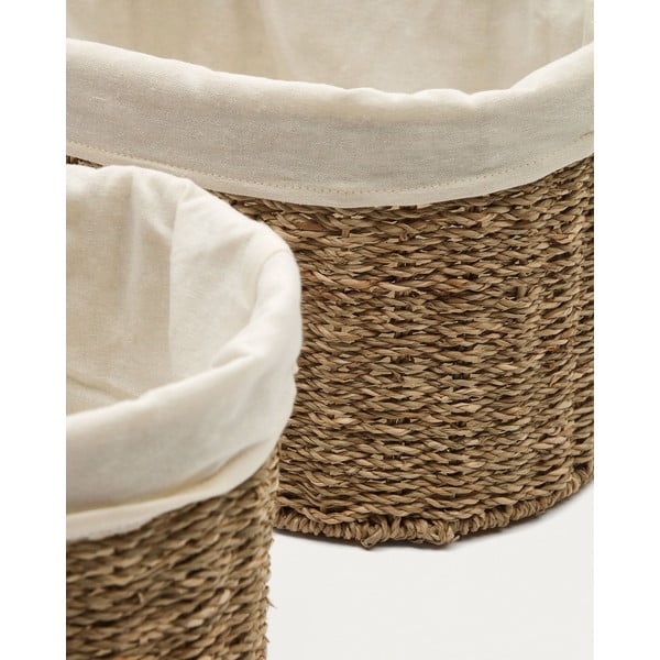 Košare u setu 2 kom od morske trave 35x25x25 cm Tossa – Kave Home-image-3