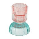 Ružičasto-zeleni stakleni svijećnjak Green Gate