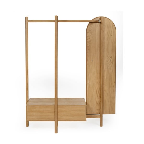 Element za hodnik od hrastovog drveta s ogledalom Woodman Tripod-image-3