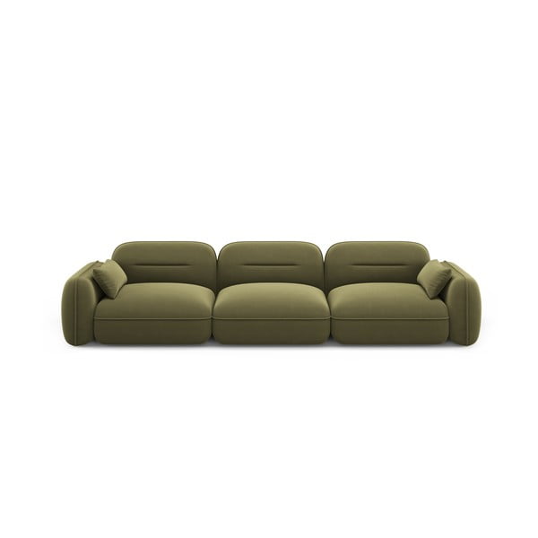 Zelena baršunasta sofa 320 cm Audrey – Interieurs 86