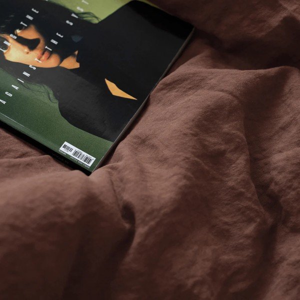 Lanena jastučnica 50x60 cm Chocolate – Linen Tales-image-1