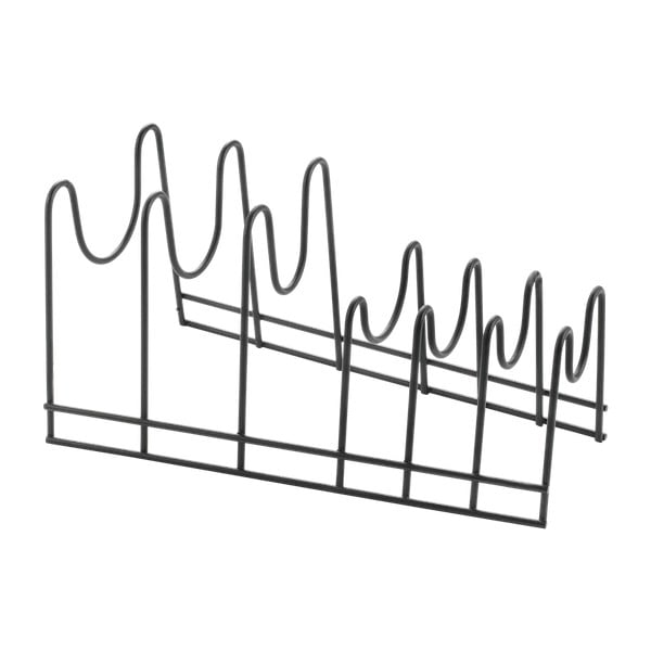 Crni stalak za tanjure Metaltex Lido Lava