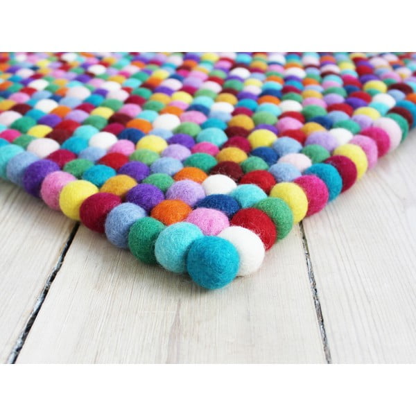 Tepih od vunenih pompona Wooldot Ball Rugs Multi, 100 x 150 cm