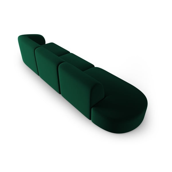 Zelena baršunasti sofa s desnim kutom 311 cm Paolo – Milo Casa-image-3