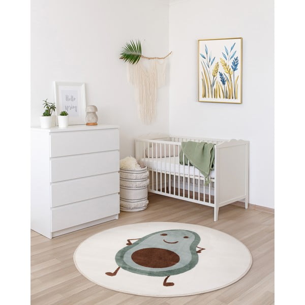 Mentol zeleni/boje slonovače dječji tepih ø100 cm Avocado Mint – FD-image-1