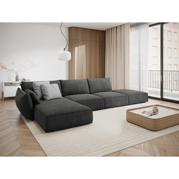 Siva kutna garnitura (lijevi kut) Vanda - Mazzini Sofas-image-1