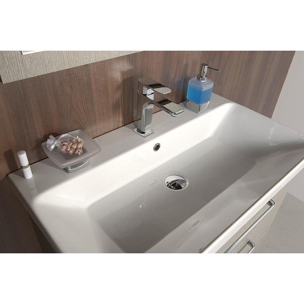 Stojeća slavina za umivaonik u sjajno srebrnoj boji Spy – Sapho-image-3