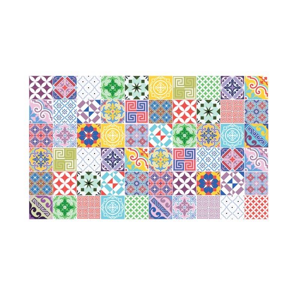 Set od 60 ukrasnih zidnih naljepnica Ambiance Colorful, 20 x 20 cm-image-3