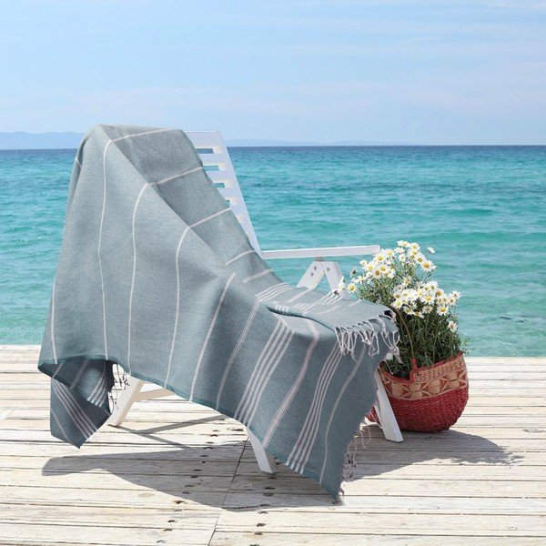 Plavi hamam ručnik Kate Louise Classic, 180 x 100 cm-image-1