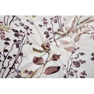Bijela/smeđa posteljina za krevet za jednu osobu od mikropliša 140x200 cm Ramita – My House