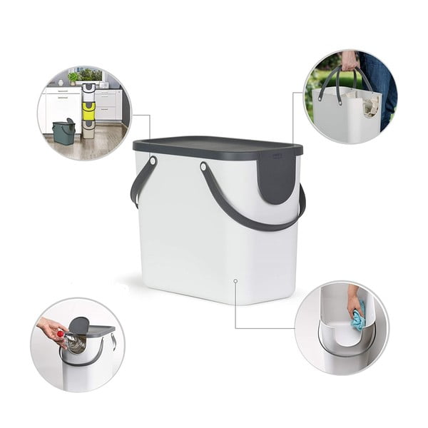 Kanta za sortirani otpad od reciklirane plastike 25 l Albula - Rotho-image-2