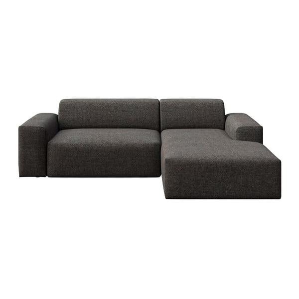 Antracitno siva kutna garnitura (s desnim kutom/s ležaljkom) Villet – Rodier