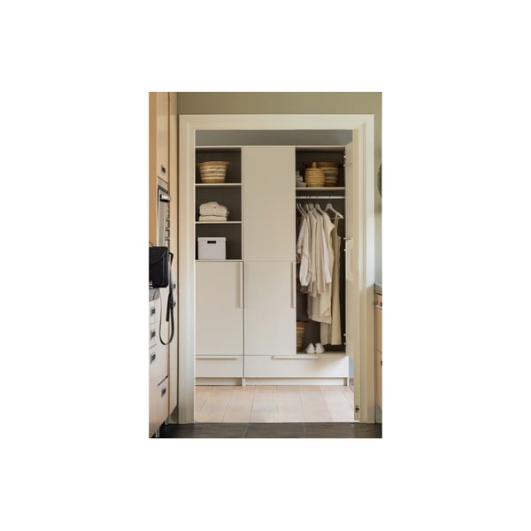 Krem modularni garderobni ormar od masivnog bora 95x215 cm Pure – WOOOD-image-4