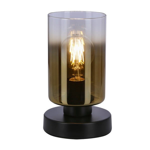 Crna stolna lampa sa staklenim sjenilom (visina 20 cm) Aspra – Candellux Lighting-image-2