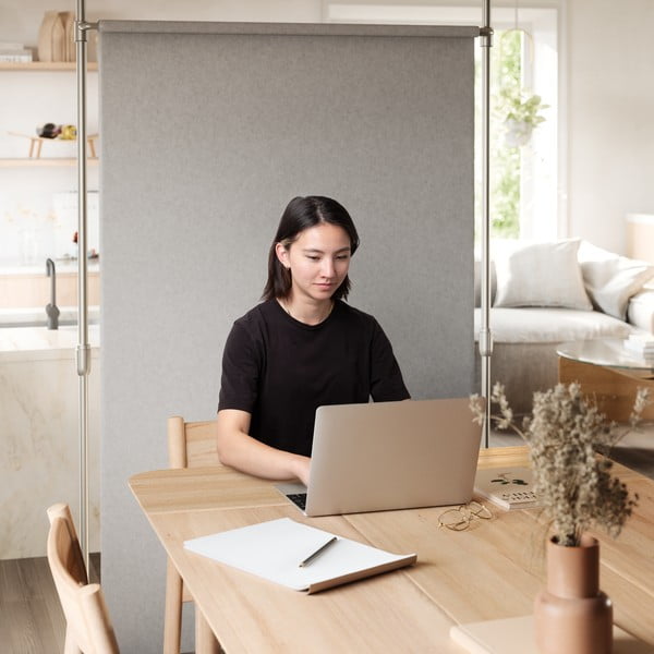 Željezni paravan za zavjesu u srebrnoj boji Anywhere – Umbra-image-3