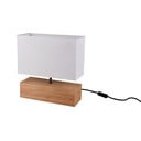 Bijela/u prirodnoj boji stolna lampa s tekstilnim sjenilom (visina 30 cm) Woody – Reality