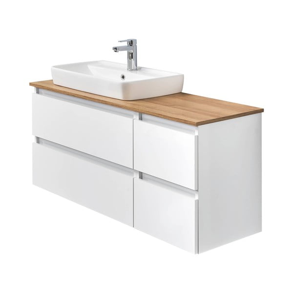 Bijeli viseći ormarić bez umivaonika 110x53 cm Set 360 - Pelipal-image-2