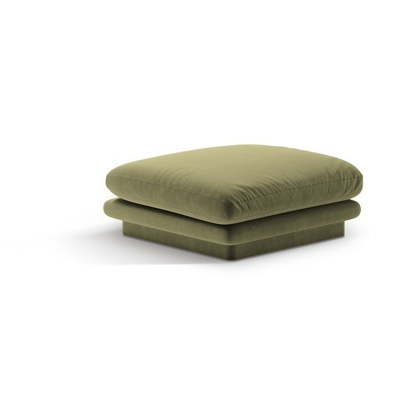 Svijetlo zeleni baršunast tabure Torino – Micadoni 