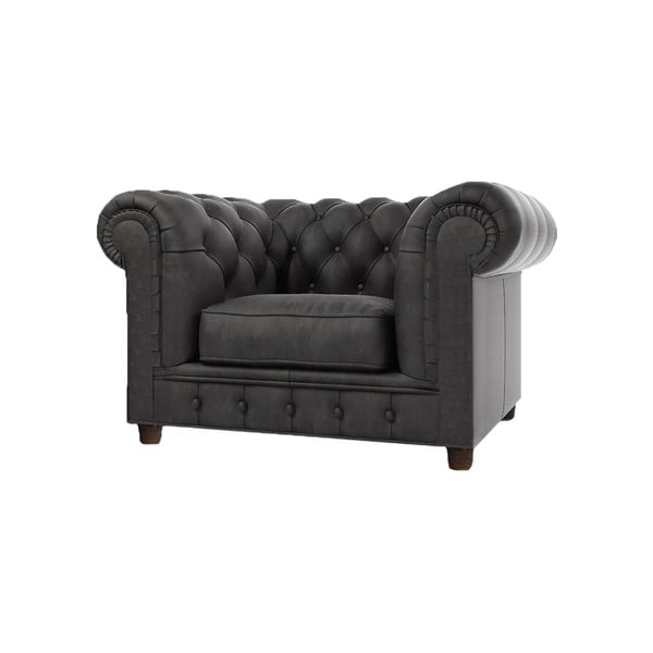 Antracit fotelja od baršuna Cambridge - Ropez