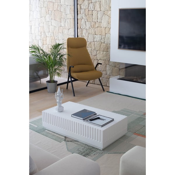 Bijeli stolić za kavu s 2 ladice Teulat Doric-image-1