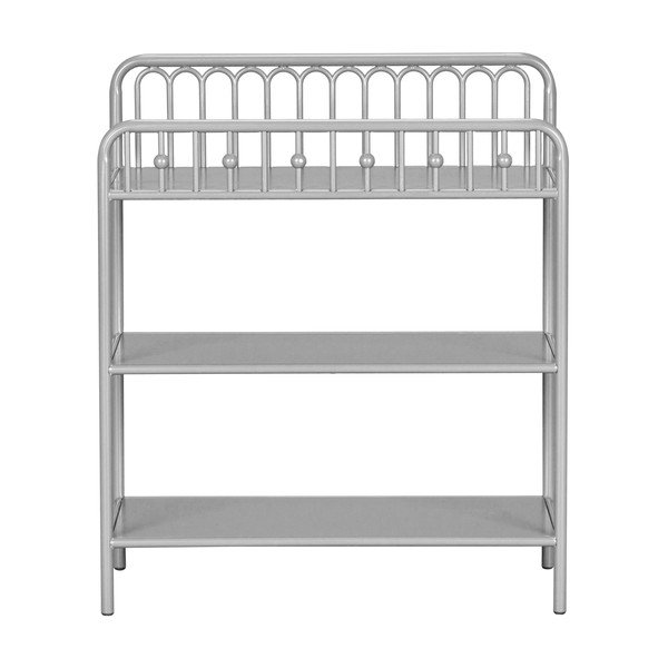 Svijetlo siva metalna visoka dječja komoda s promjenjivim stolom 87x102 cm Monarch Hill – Støraa-image-2