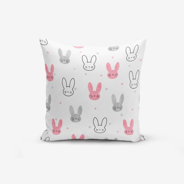 Pamučna navlaka za jastuk Minimalističke navlake za jastuke Little Rabbits, 45 x 45 cm