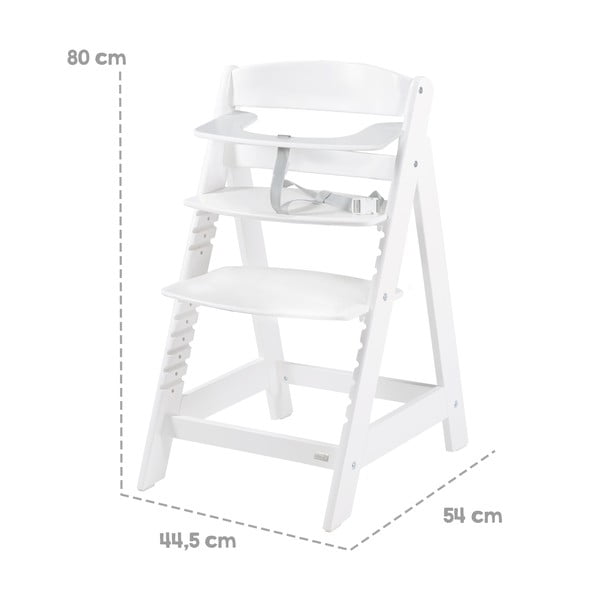 Bijela dječja blagovaonska stolica Luxe – Roba-image-3