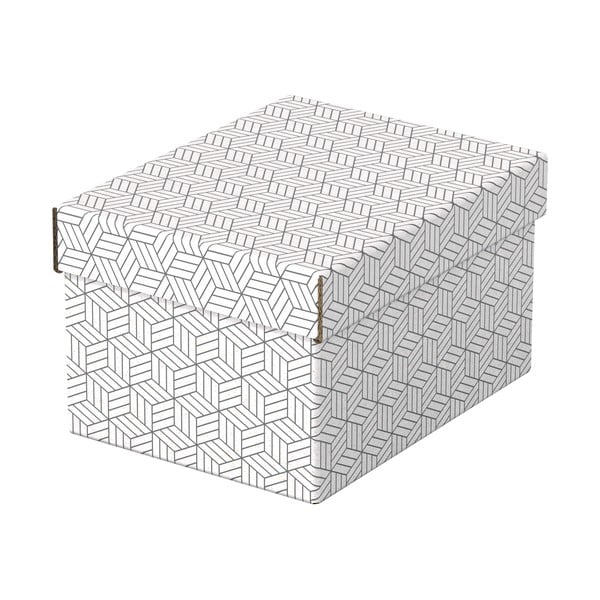 Sada 3 bílých úložných boxů Leitz Eselte, 20 x 25,5 cm