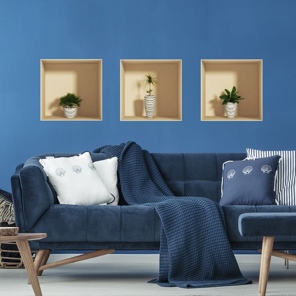 Set od 3 naljepnice s 3D efektom Ambiance Palms-image-3