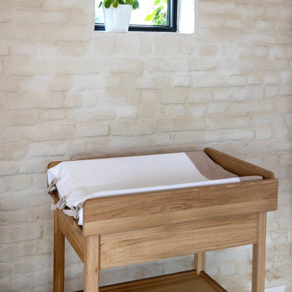 Stol za presvlačenje od punog hrasta s promjenjivim stolom u prirodnoj boji Forrest – Vipack-image-4