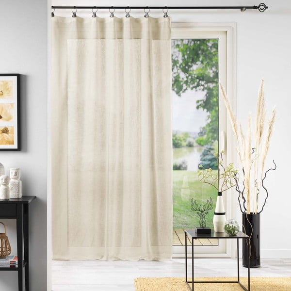 Bež prozirna zavjesa 140x240 cm Linka – douceur d'intérieur-image-2