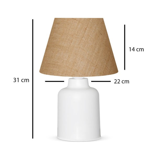 Stolna lampa sa sjenilom od jute (visina 31 cm) Eren – Opviq lights-image-2