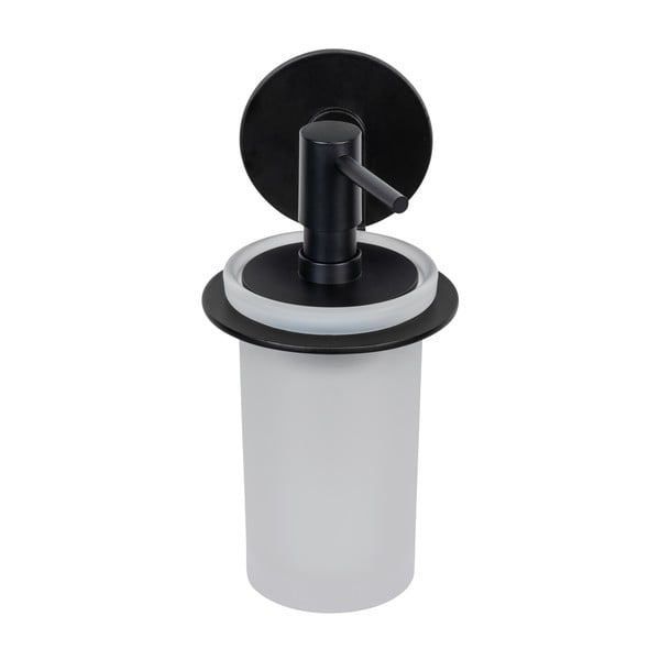 Mat crni stakleni samoljepljiv dozator sapuna 150 ml Bivio – Wenko