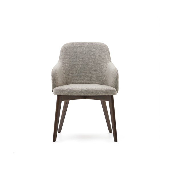 Bež podstavljena blagovaonska stolica s naslonima za ruke Nelida – Kave Home-image-3