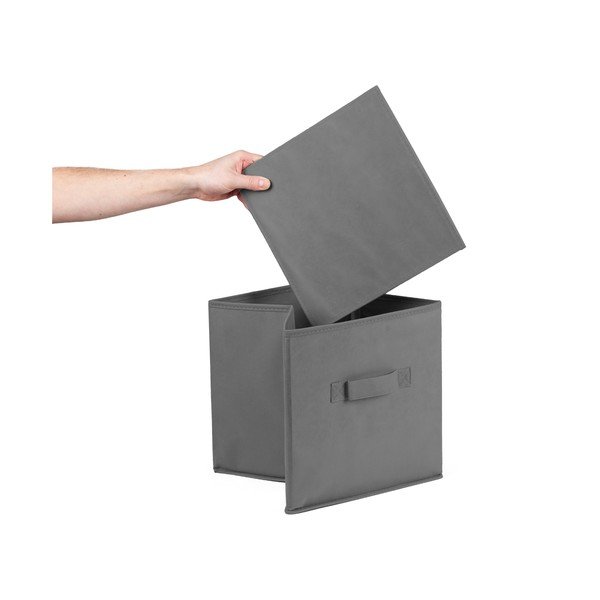 Tamno siva plastična kutija za pohranu 31x31x31 cm – Compactor-image-3