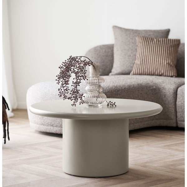 Krem okrugao stolić za kavu ø 80 cm Nagano – House Nordic-image-1