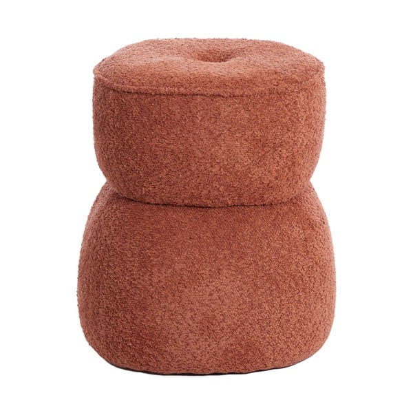 Narančasti tabure od bouclé tkanine Leyla – Light & Living