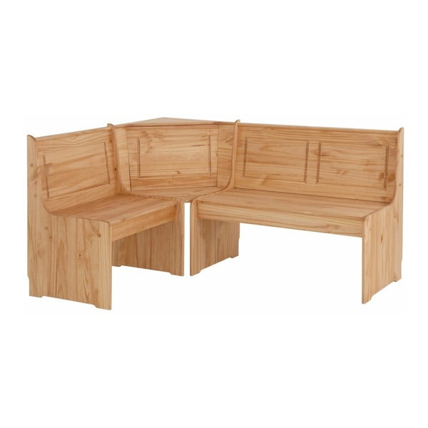 Set kutna klupa i stol za objed od čvrste borovine Støraa Samantha-image-2