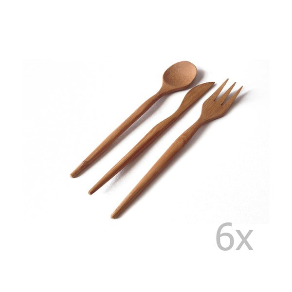 18-dijelni set pribora za jelo od bambusa Bambum Pierino