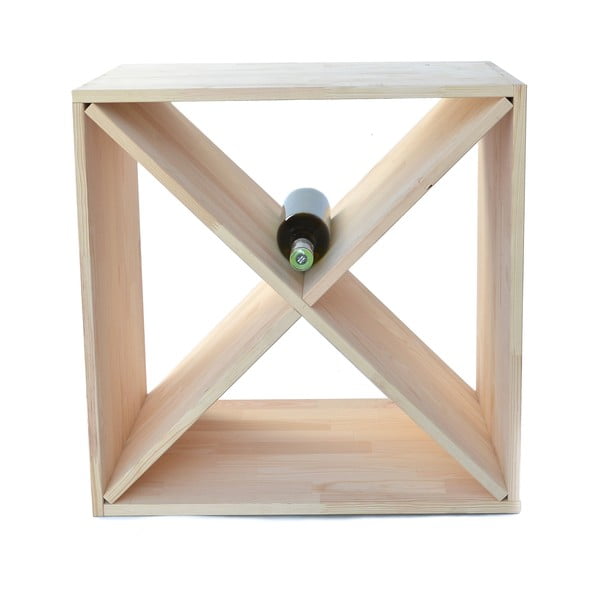 Držač za boce vina od masivnog bora u prirodnoj boji broj boca 24 kom – Bonami Essentials-image-2