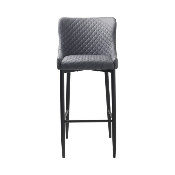 Siva barska stolica od umjetne kože (visine sjedala 77 cm) Ottowa – Unique Furniture-image-3